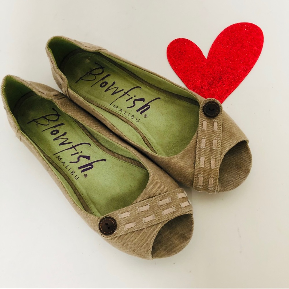BLOWFISH -peep toe flats.